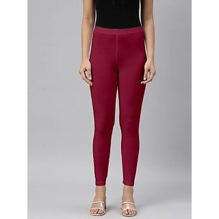 SHE PURE LUXURY WEAR Ankle Length Ethnic Wear Legging (Pink, Solid) view 2