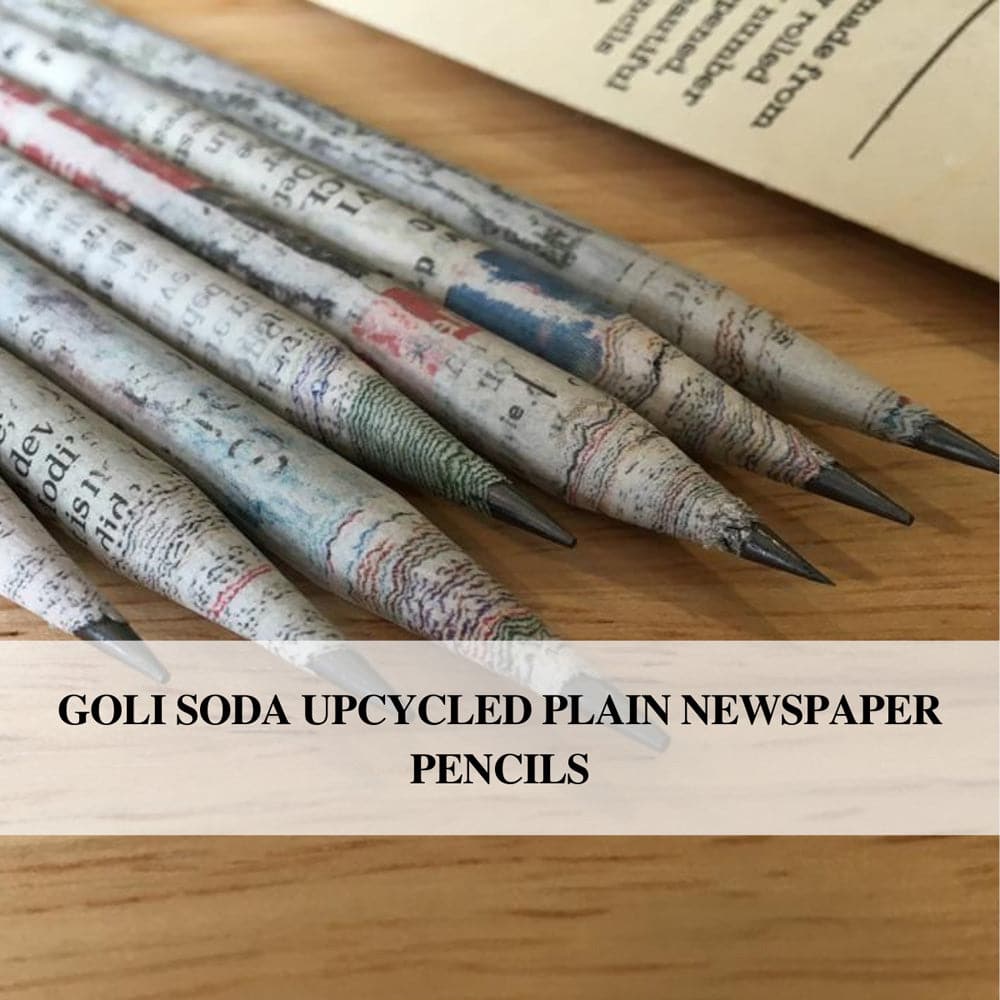 GOLI SODA Upcycled Plain Newspaper Pencils, Pack of 5 view 2