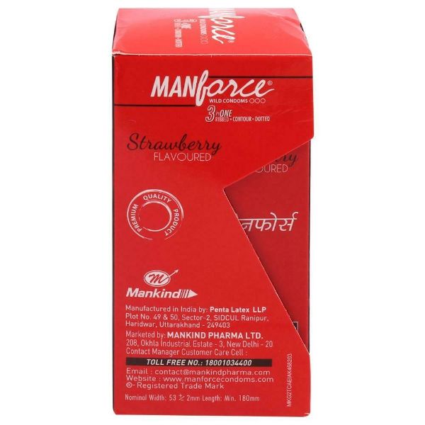 Manforce Wild Strawberry 20 Condoms view 2
