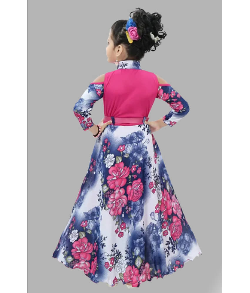 JCT DRESSES Crepe Gown For Girls ( Pack of 1 , Multicolor ) view 2