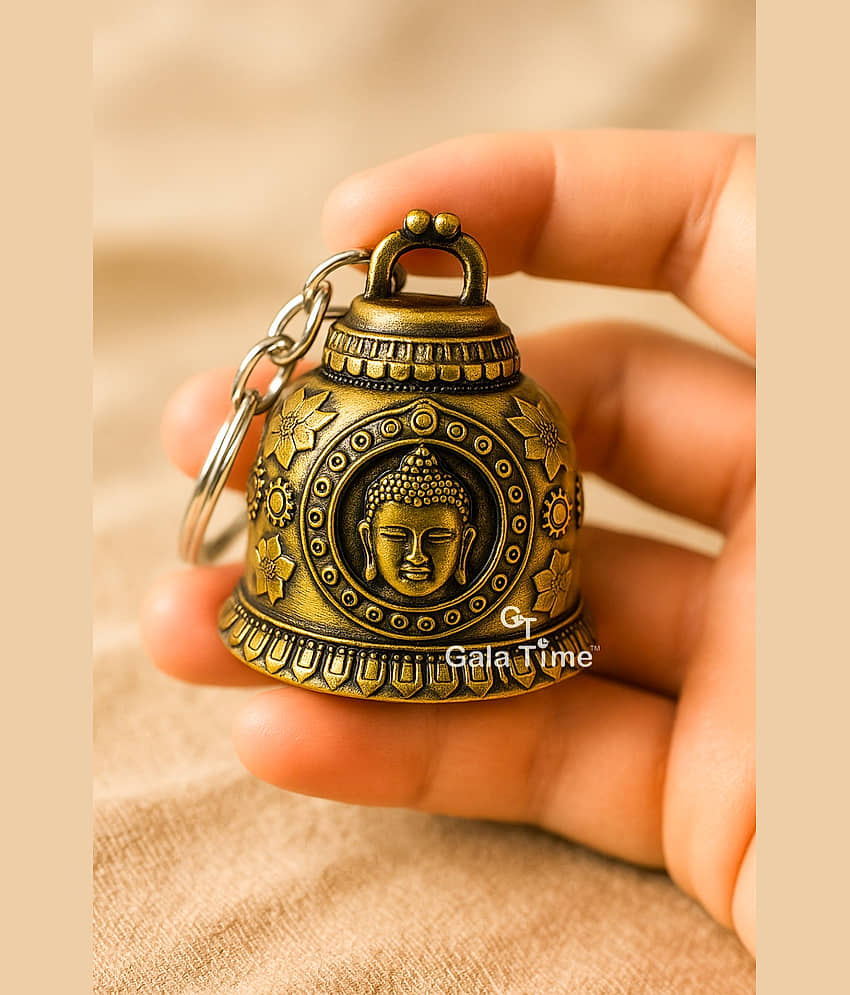 Guardian Bell Spiritual Buddha Key Holder for Bag Charm, Bike, Gift for Boy, Girl, kid view 2
