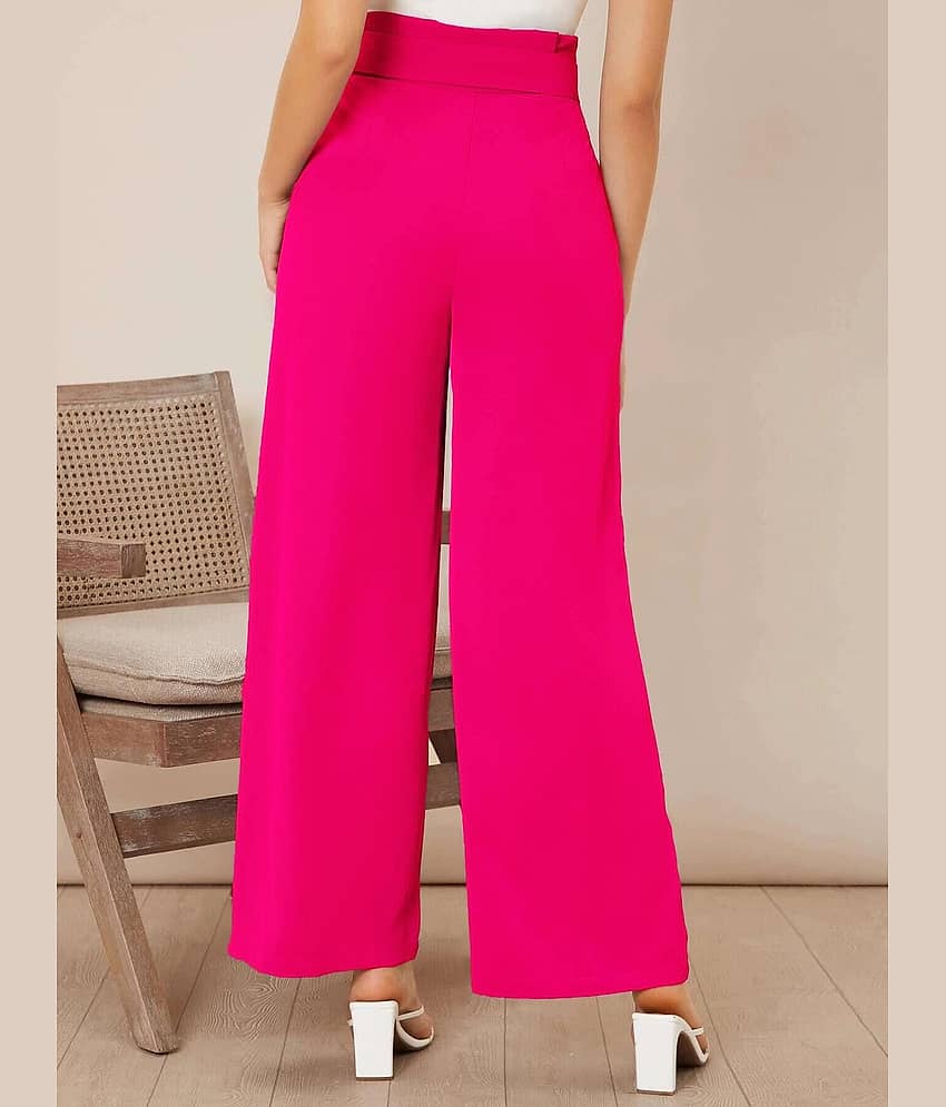 kotty Women Rayon Blend Casual Trousers ( Black ) view 2