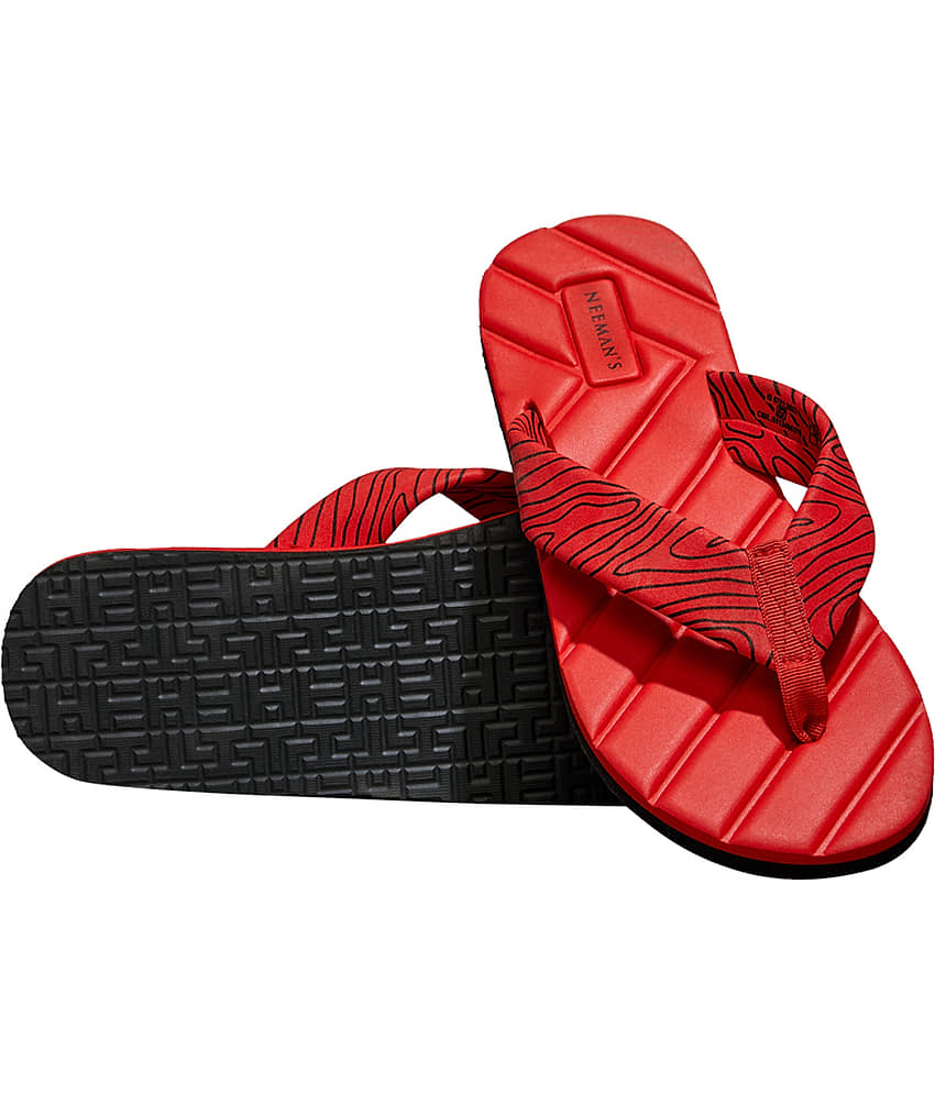 Neemans All Vibes Flips Red Men's Thong Flip Flop view 2