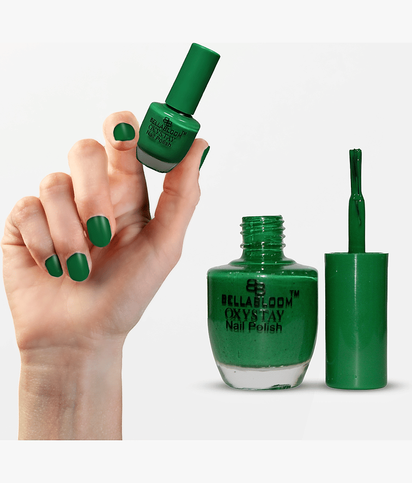 BELLABLOOM Dark Green Nail Polish, Long Lasting, Glossy Finish, 10ml ( Pack of 1 ) view 2