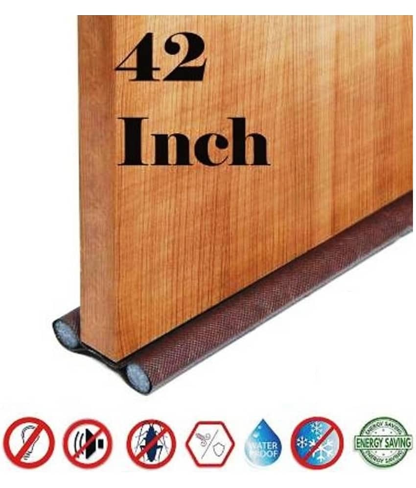 Morazo Door Bottom Sealing Strip Guard For Door (Size-42 inch) (Pack of 2 ) (Brown) Door Seal view 2