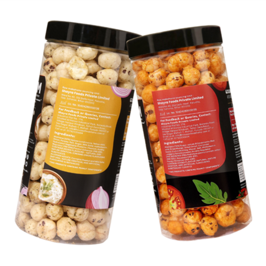 GOURMET MAKHANA Roasted in Olive Oil | Flavors Tangy Tomato and Cream & Onion | Combo Of 2, 65g Each. - 130 gm view 2