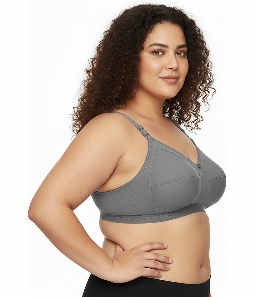 Elina Pack of 1 Cotton Non Padded Minimizer Bra For Women ( Blue ) view 2