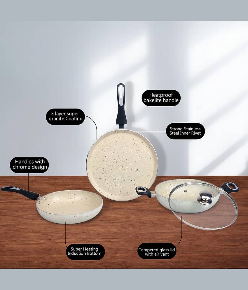 HomePro Non Stick Aluminium Cookware Sets Granite Touch view 2