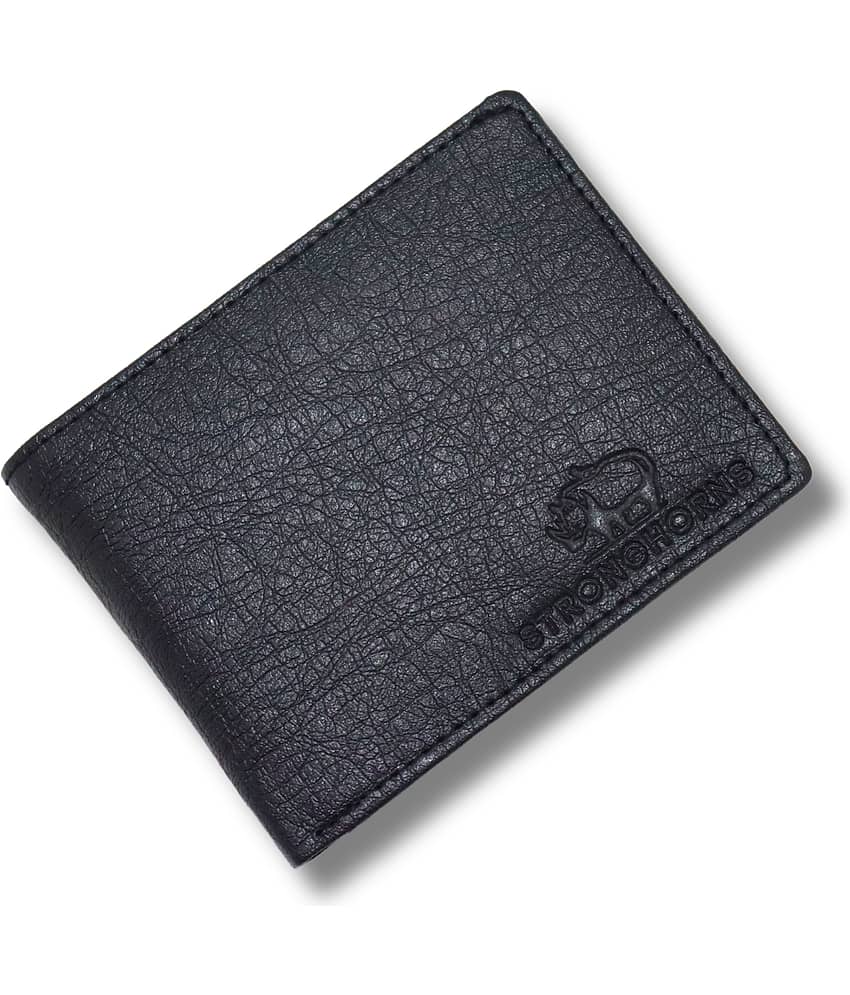 STRONG HORNS PU Self Design Men's Regular Wallet With More Than 10 Slots For Card ( Black , Pack of 1 ) view 2