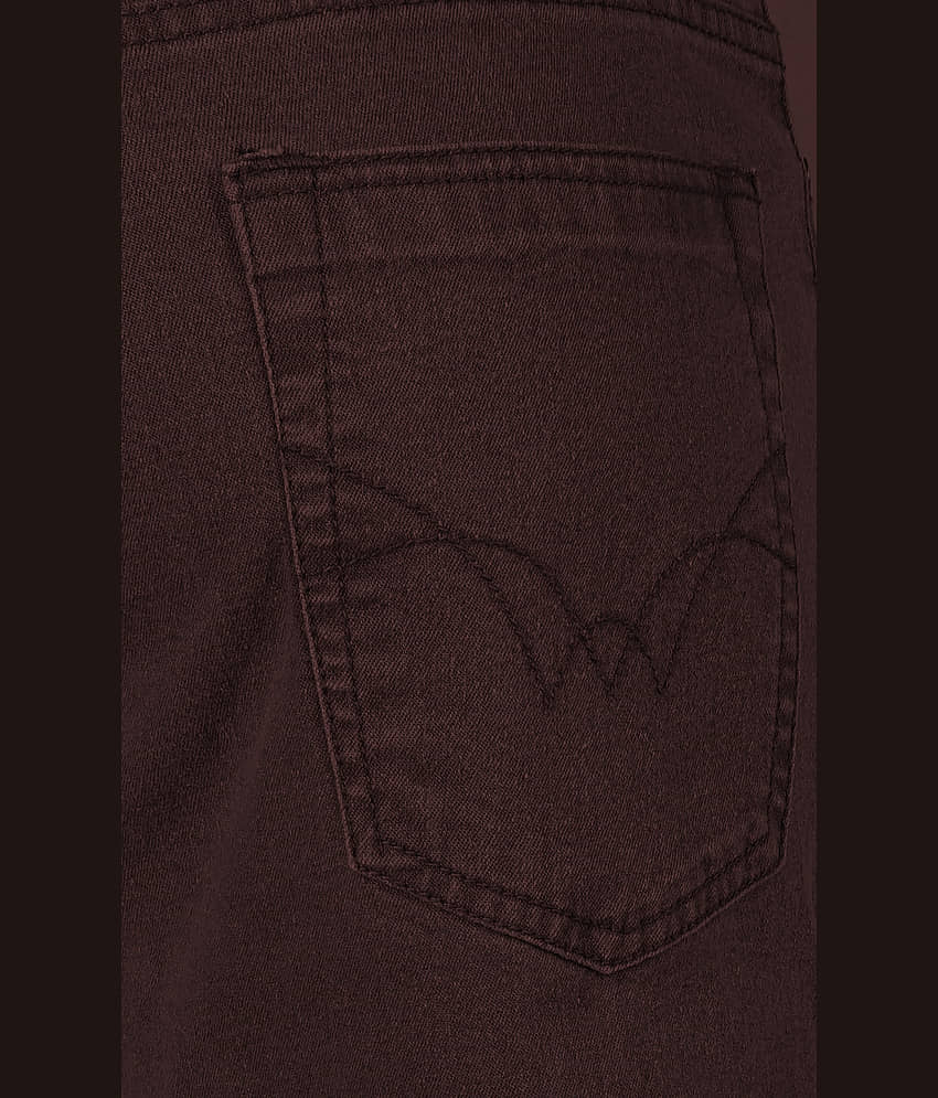 JB JUST BLACK Regular Fit Cuffed Hem Men's Jeans - Coffee ( Pack of 1 ) view 2