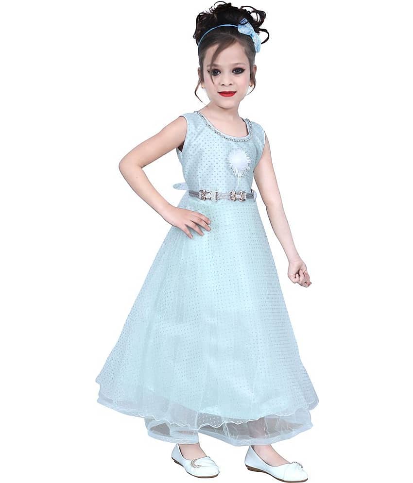Arshia Fashions Net For Girls ( Pack of 1 , Blue ) view 2