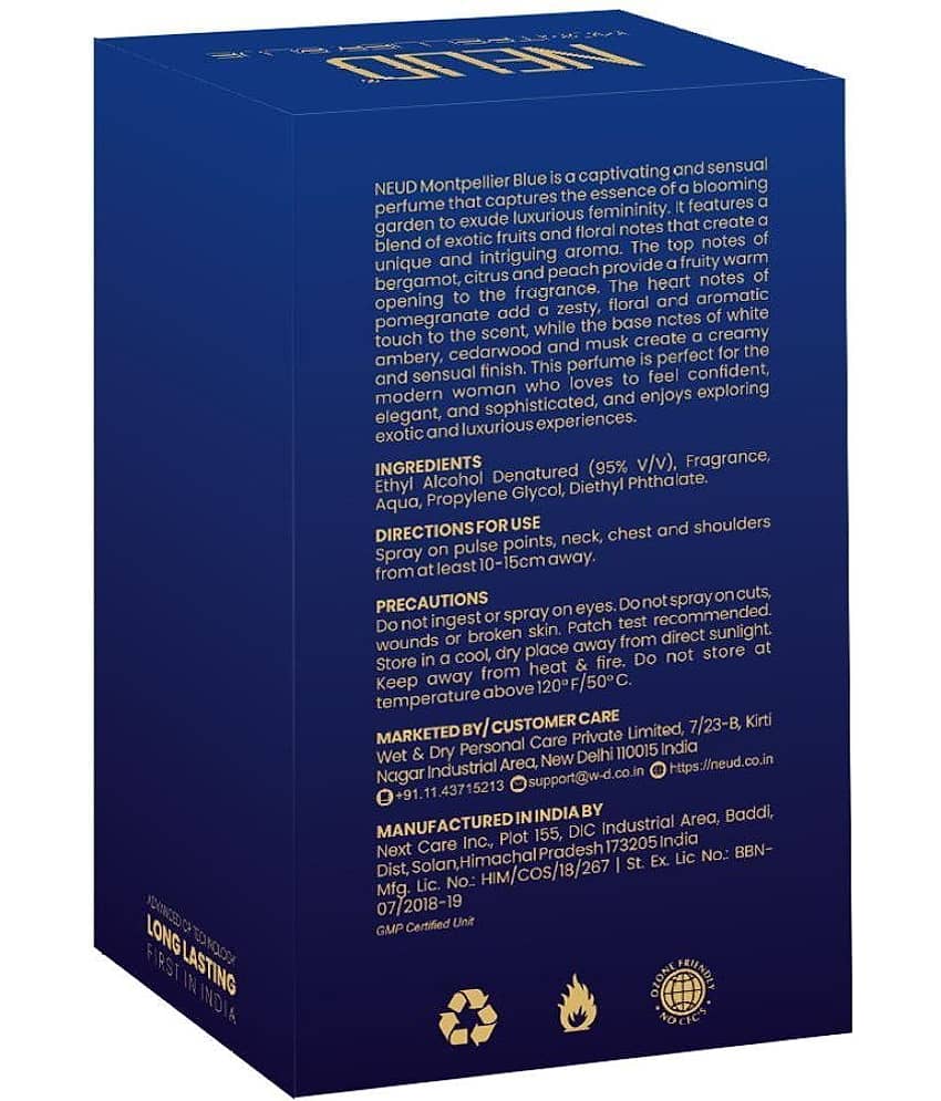 NEUD Montpellier Blue Luxury Perfume for Elegant Women Long Lasting EDP, 100 ml Each (Pack of 2) view 2