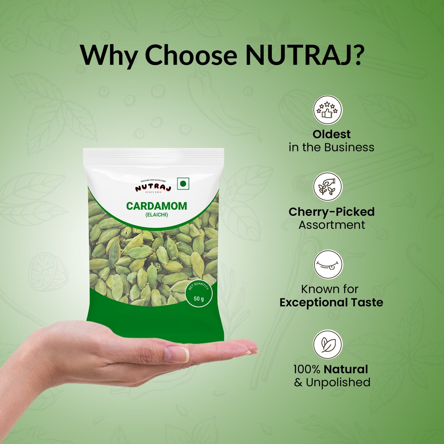 Nutraj Cardamom (Elaichi) 50gm view 2