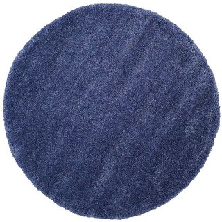 GALLERY HOME Silky Smooth Anti-Skid Shaggy Round Carpet with 2 inch Thickness (9 x 9 Round, Blue S1) view 2