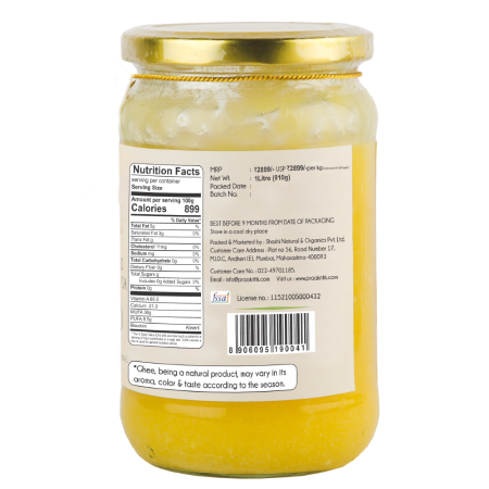 Praakritik Natural Desi Gir Cow A2 Ghee 1L view 2