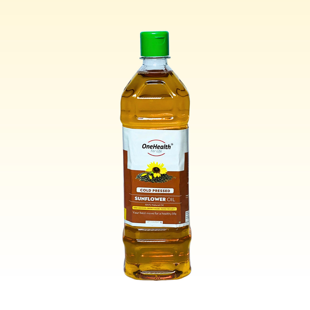 OneHealth Wood Pressed Sunflower Oil, 500 ml