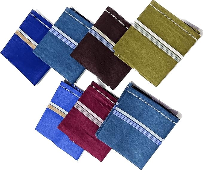 Royal Mart Men's Dark Color Striped Premium Handkerchief - Pack of 12 view 2