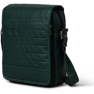 MATRICE messenger bag with green faux vegan leather(NE-S-0806-Green) view 2