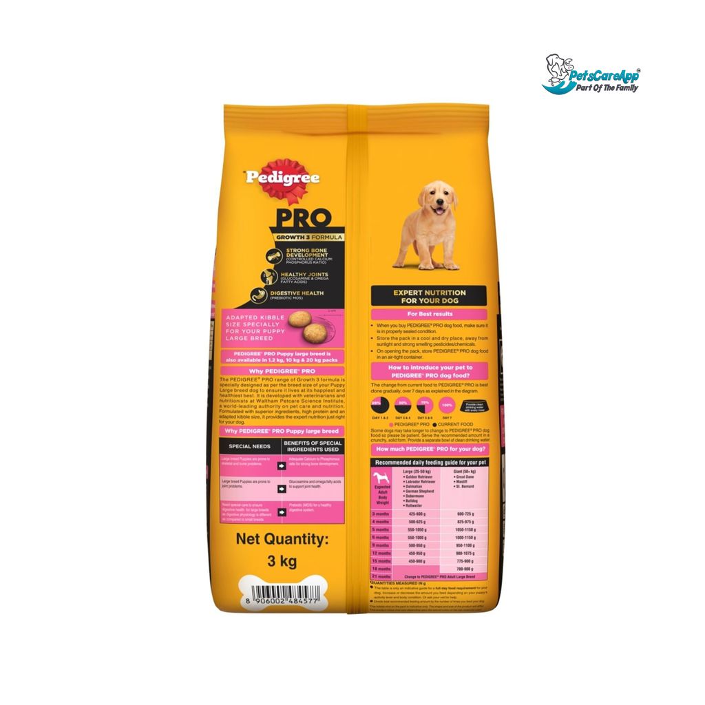 Pedigree PRO Puppy Large Breed, 3 kg Dry Dog Food view 2