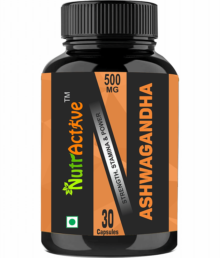 NutrActive Ashwagandha Capsules( 500mg) 90 no.s Capsule Pack of 3 view 2