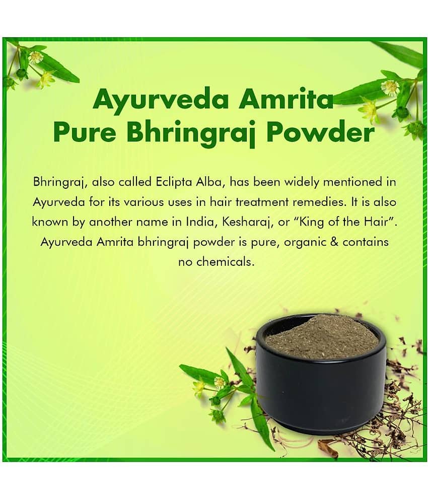 Ayurveda Amrita Pure & Natural Bhringraj Powder Hair Scalp Treatment 200 g view 2