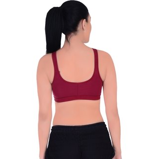 Empisto Branded Women's Maroon Colour Tennis Sports Sports Bra view 2