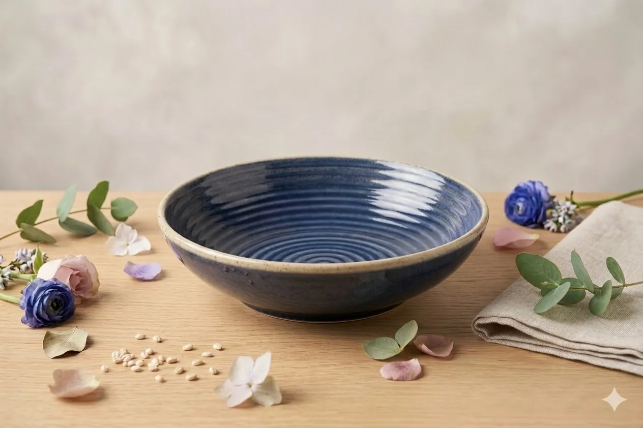 CELESTIAL BLUE PASTA BOWL view 2