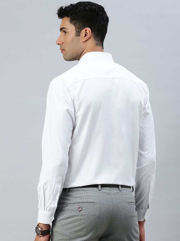 Mens Cotton White Full Sleeves Shirt Wewin New view 2