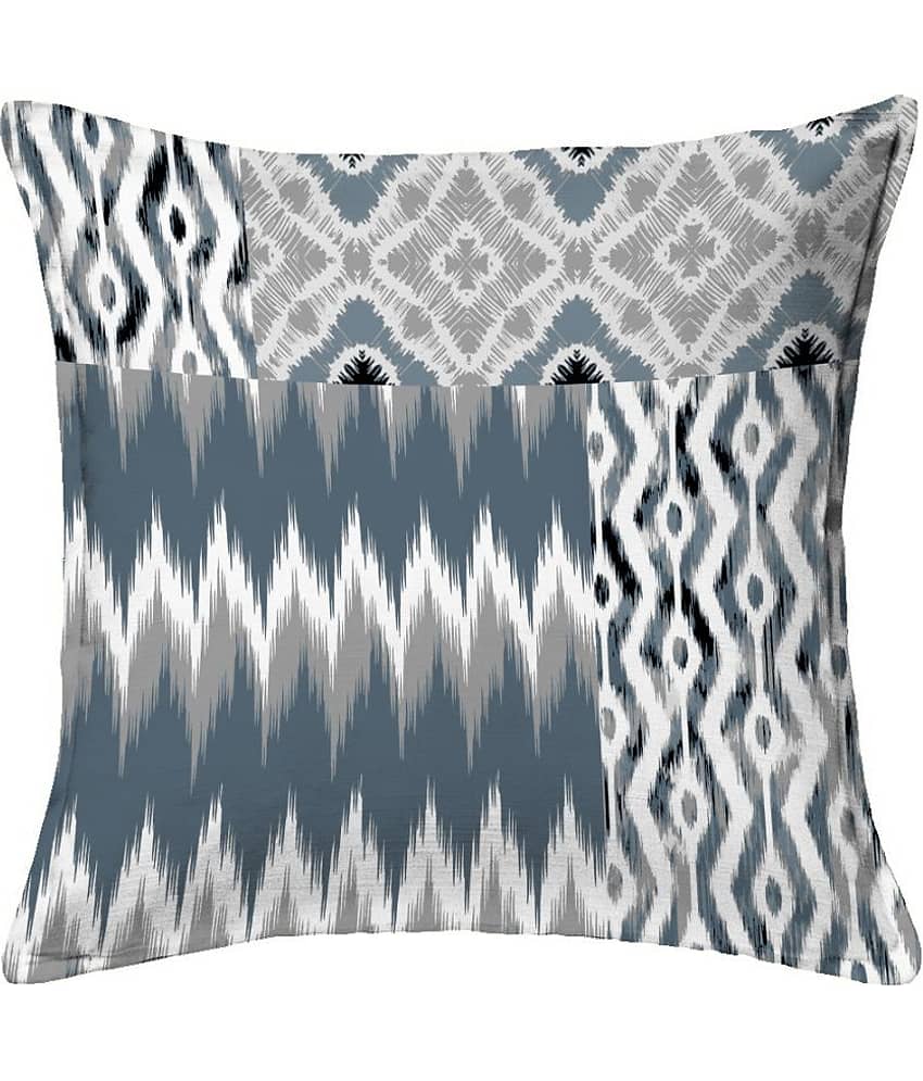 Houzzcode - Water Repellent Gray Polyester Pillow Covers 40x40x3 ( Pack of 1 ) view 2