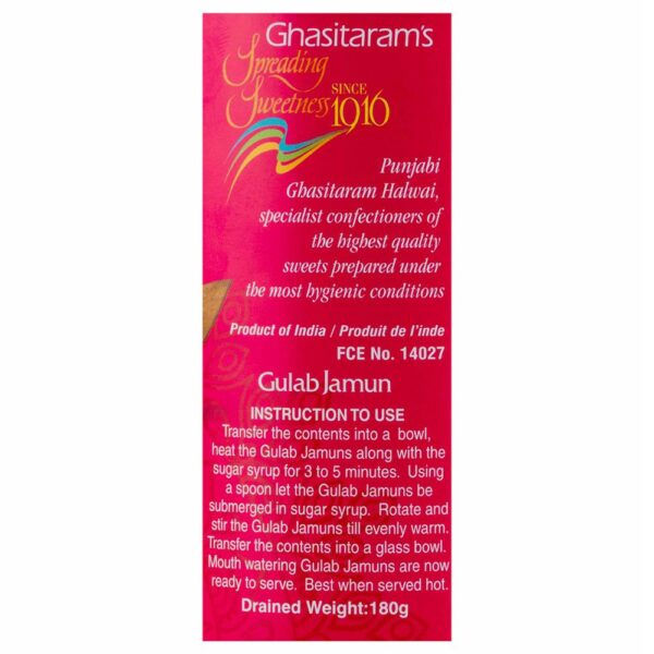 Ghasitarams Gulab Jamun Tin - 500 gm view 2