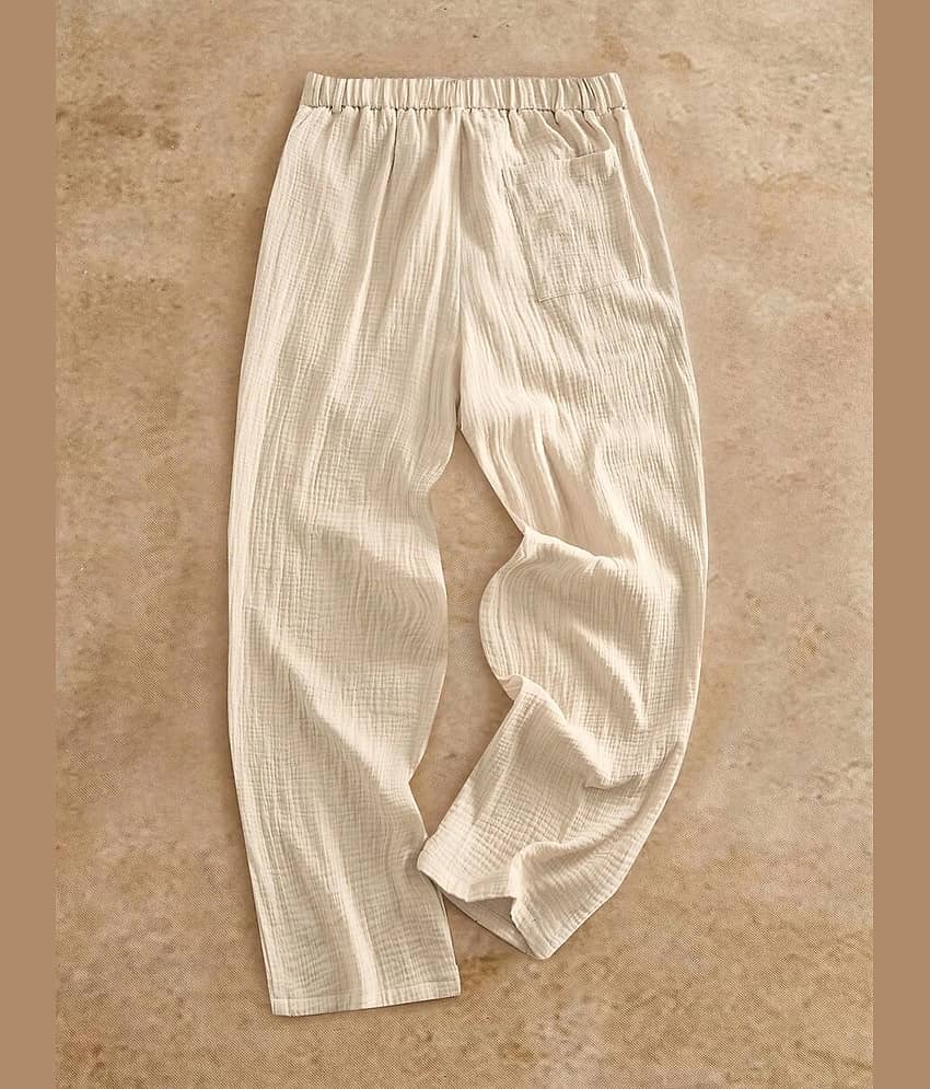 HARPITA Regular Men's Korean Pant - Off White ( Pack of 1 ) view 2
