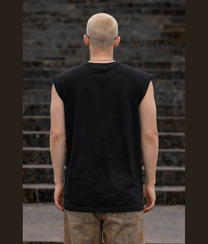 FTX Men 100% Cotton Oversized Fit Printed T-Shirt ( Black ) view 2