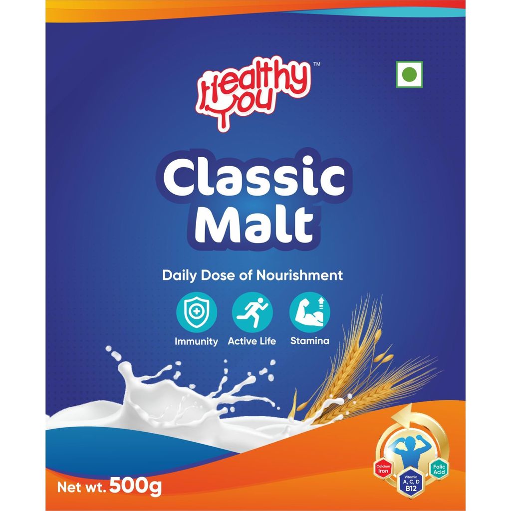 Healthy You Classic Malt I Original Malt Flavour I 500g Jar view 2