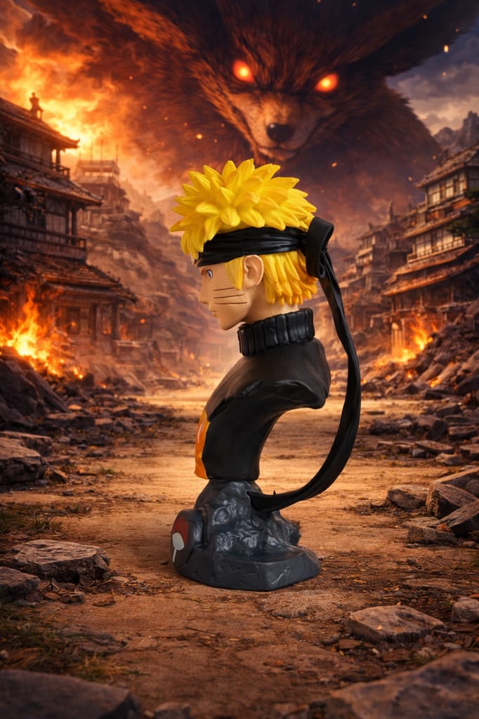 Naruto Uzumaki Anime Bust Statue 15 cm | Premium Action Figure Collectible view 2
