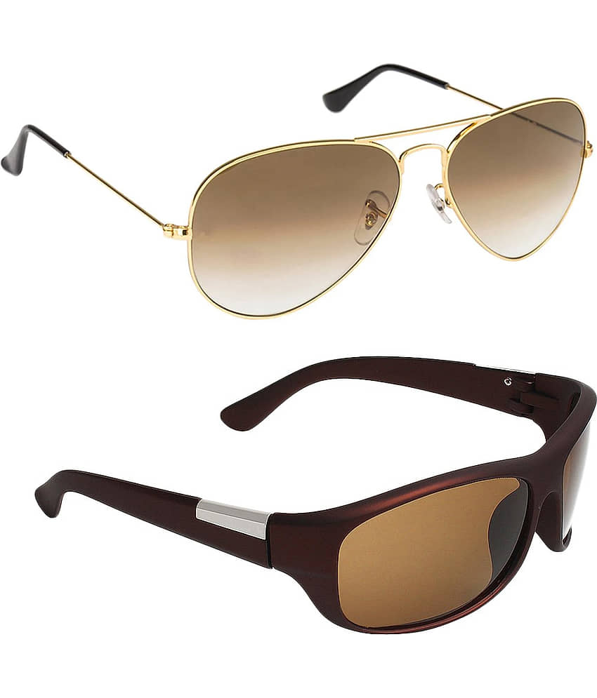Kanny Devis - Gold Pilot Sunglasses ( Pack of 2 ) view 2