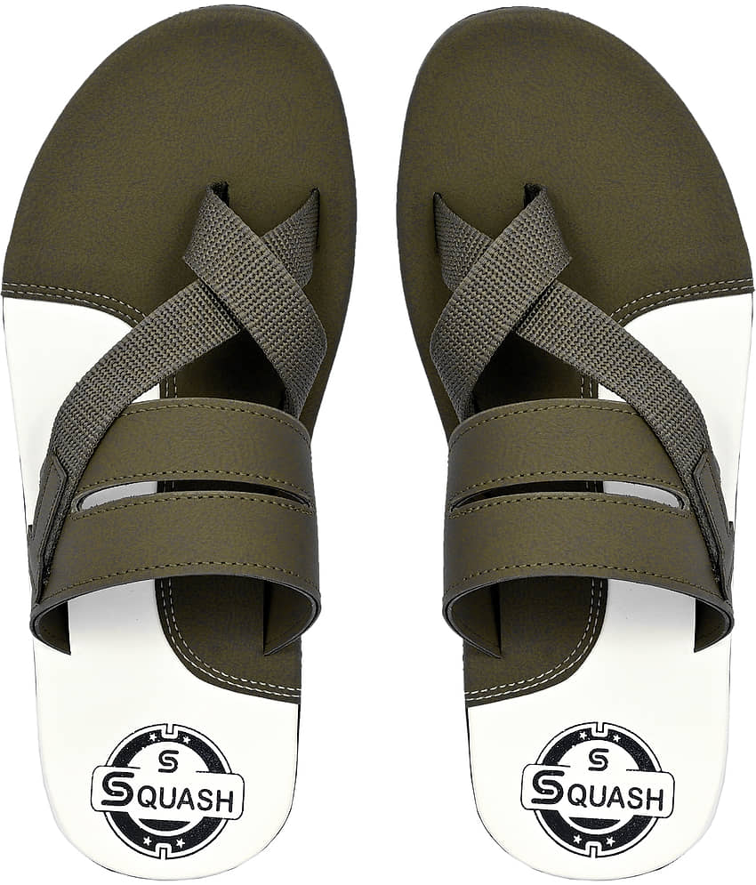Squash - Green Men's Leather Slipper view 2