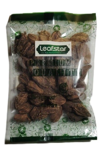 Leafstar Black Cardamom / Badi Elachi - 100 gm - One cardamom pod