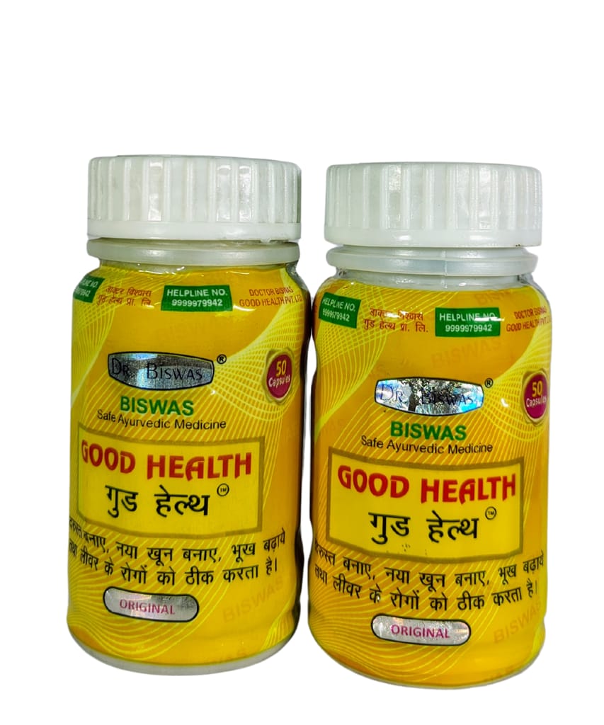 Good Health Ayurvedic Capsules – 50 Veg Caps × 2 Bottles (Total 100) | Natural Weight Gain, Energy & Immunity Booster | Appetite & Liver Support