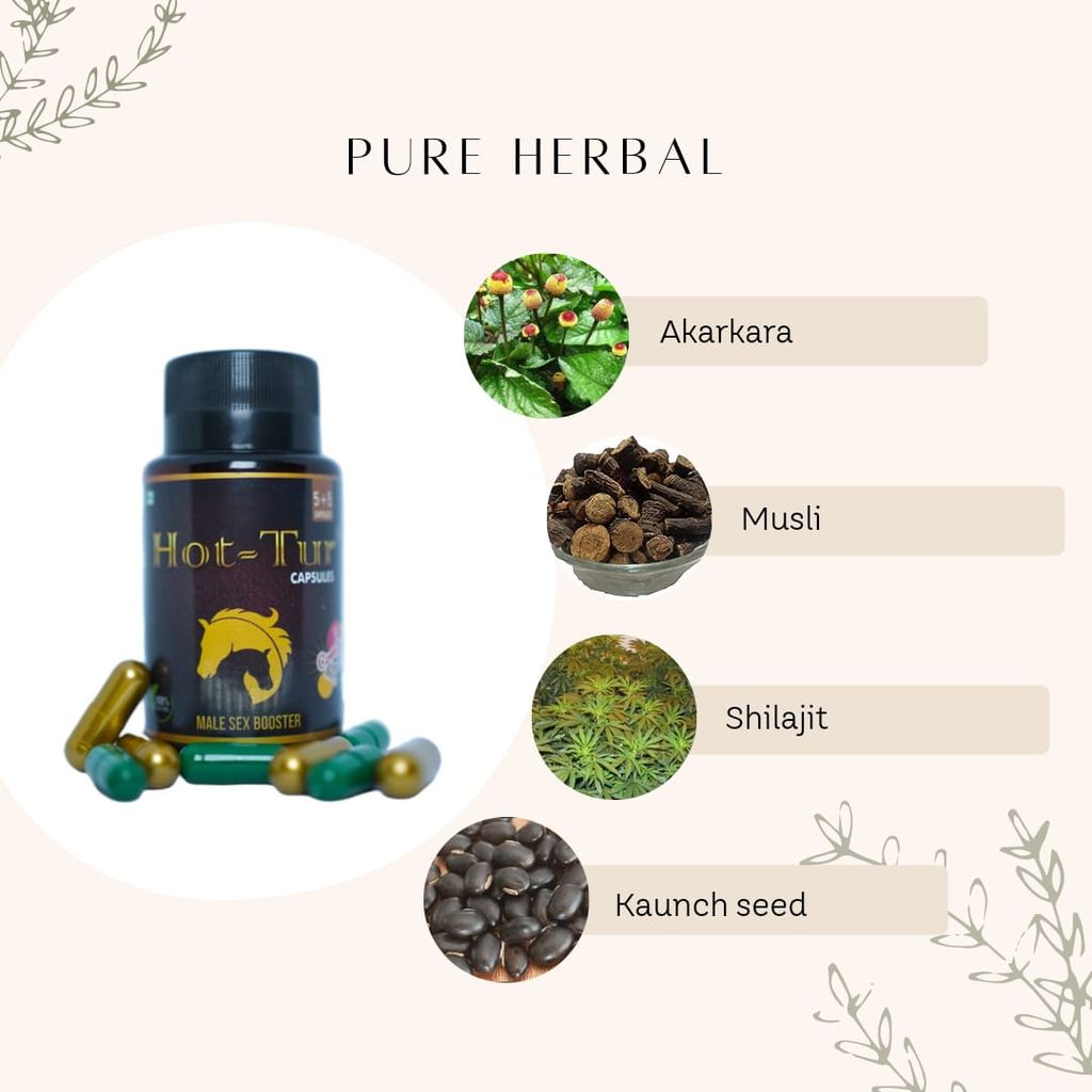 HOT TUR , Male Stamina Booster ,Increase Male Strength ,Timing and Performance, 100% Natural and Ayurvedic view 2