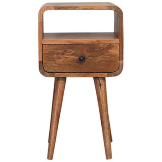 Mini Oakish Curve Open Bedside view 2