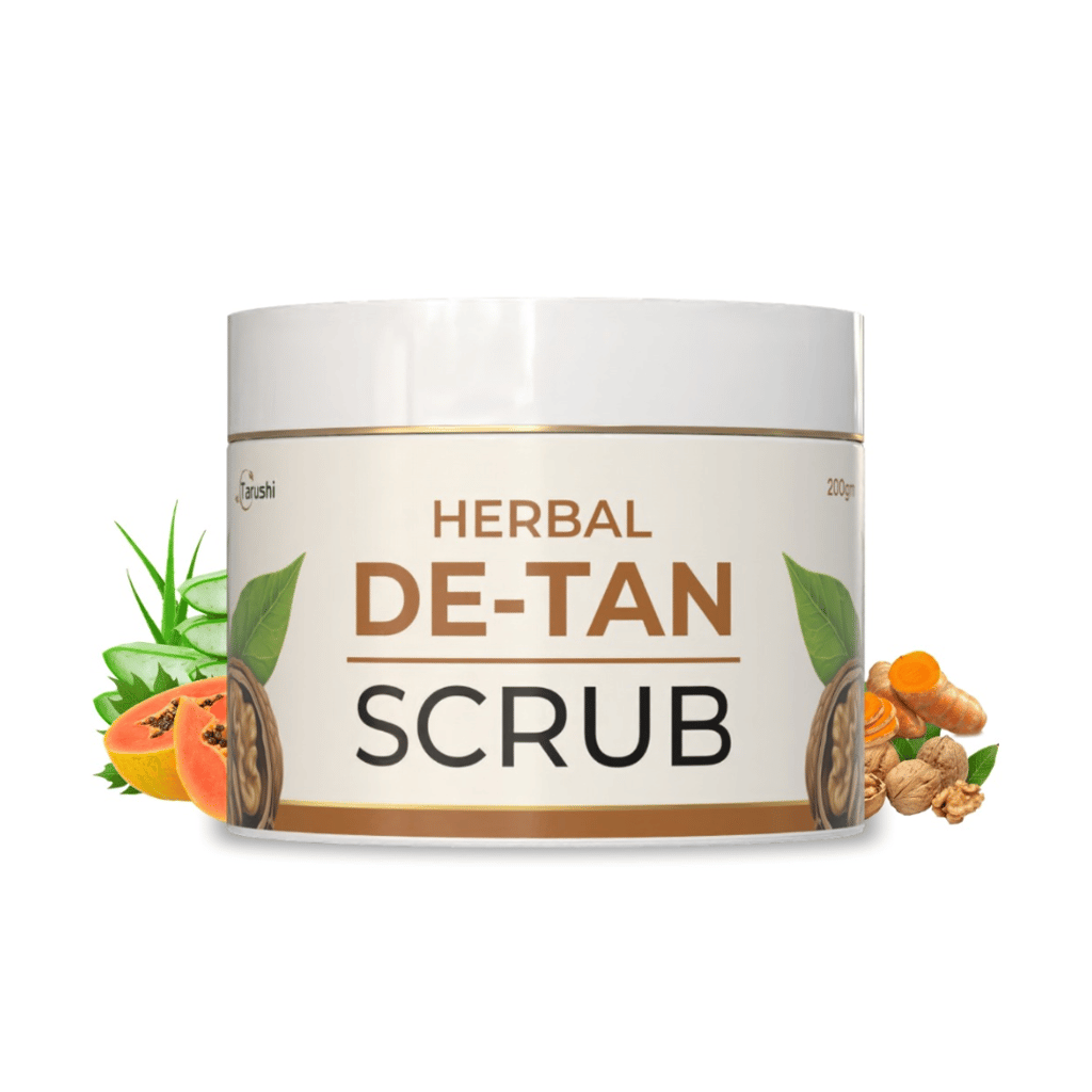 Tarushi Formulations De-Tan Scrub, 200g - For Glowing Skin