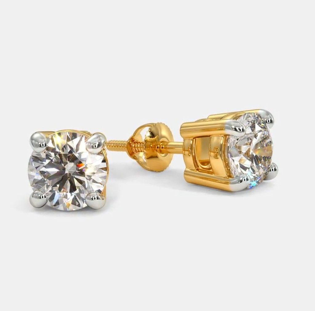 Trendy Fashion Diamond Studded Stainless Steel Stud Earrings for Men and Boys & Girls(1 Piece)