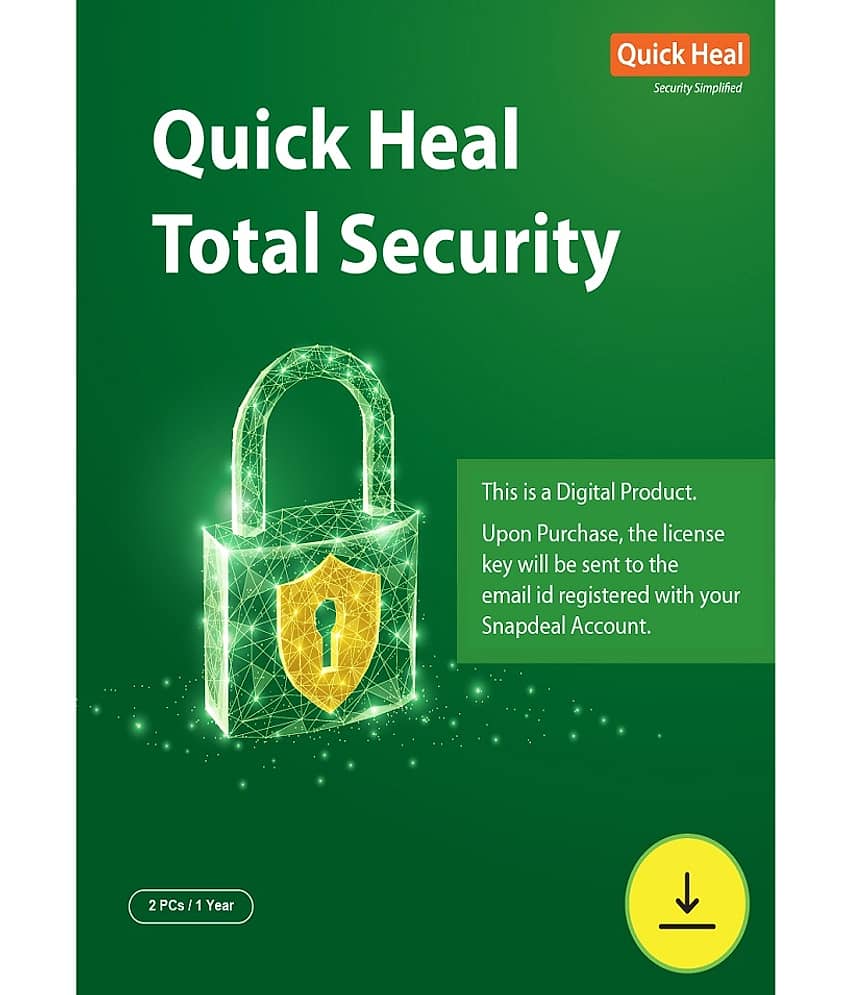 Quick Heal Total Security Latest Version ( 1 PC / 3 Year ) - Activation Code-Email Delivery