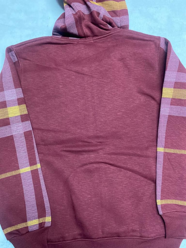 Men's Casual Slim Fit Plaid Long Sleeve Zip Up Hoodie Jacket with Kangaroo Pockets view 2