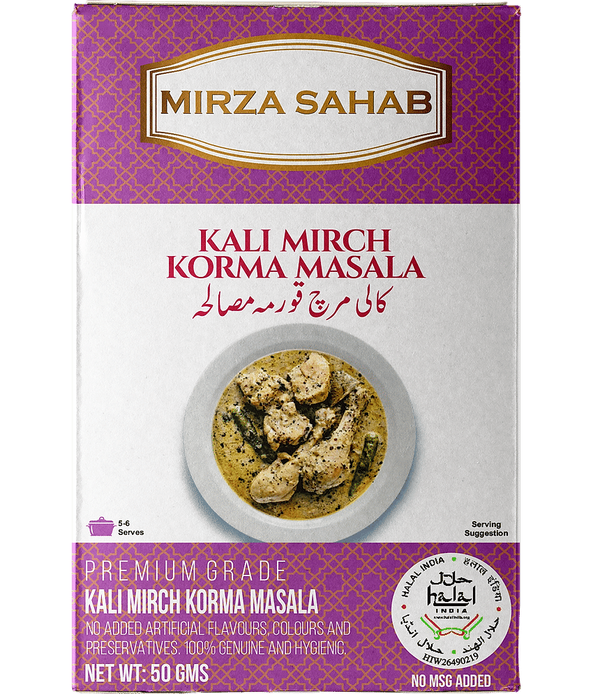 Mirza Sahab Kali Mirch Korma Instant Mix 50 gm Pack of 4