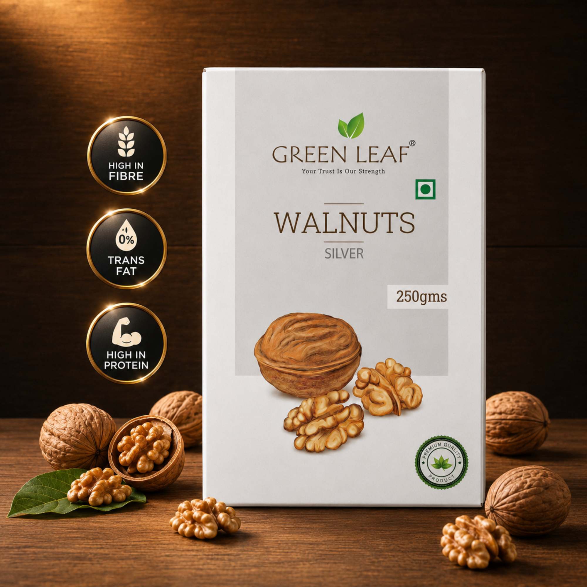 Green Leaf Walnut Kernel Silver - 250g