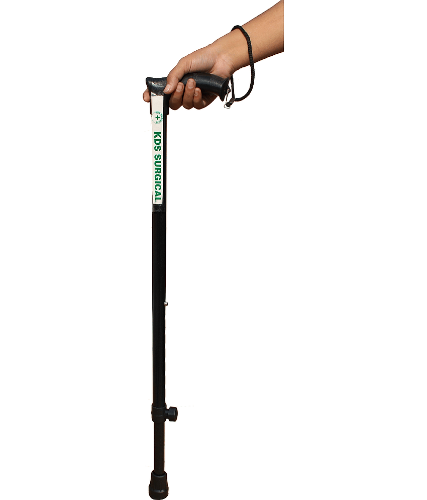 KDS SURGICAL 1 Leg Black Dori Height Adjustable Walking Sticks view 2