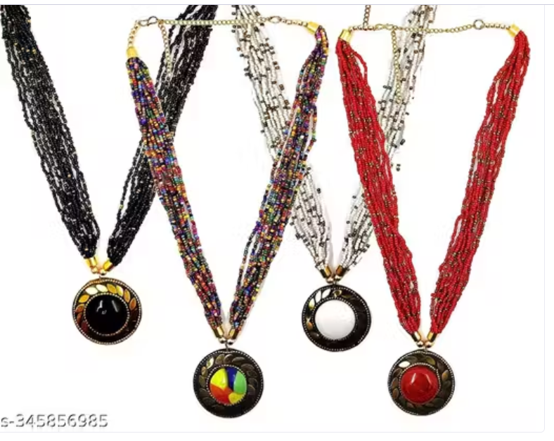 4 pcs Combo seed beads necklace for women and girls Necklaces & Chains.