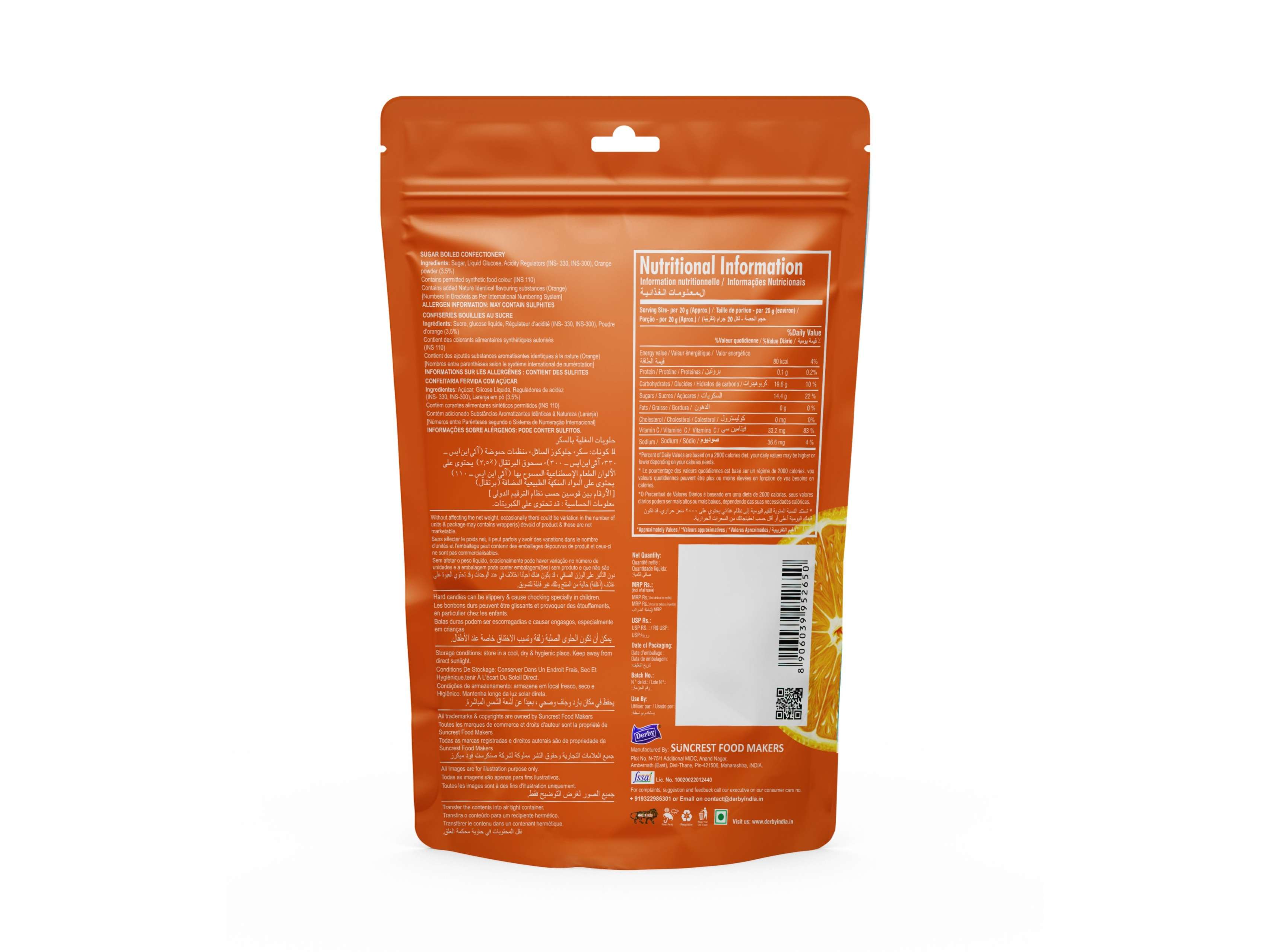 Derby Vitacin Candy Standy Pouch 50Pcs - Pack Of 6 view 2