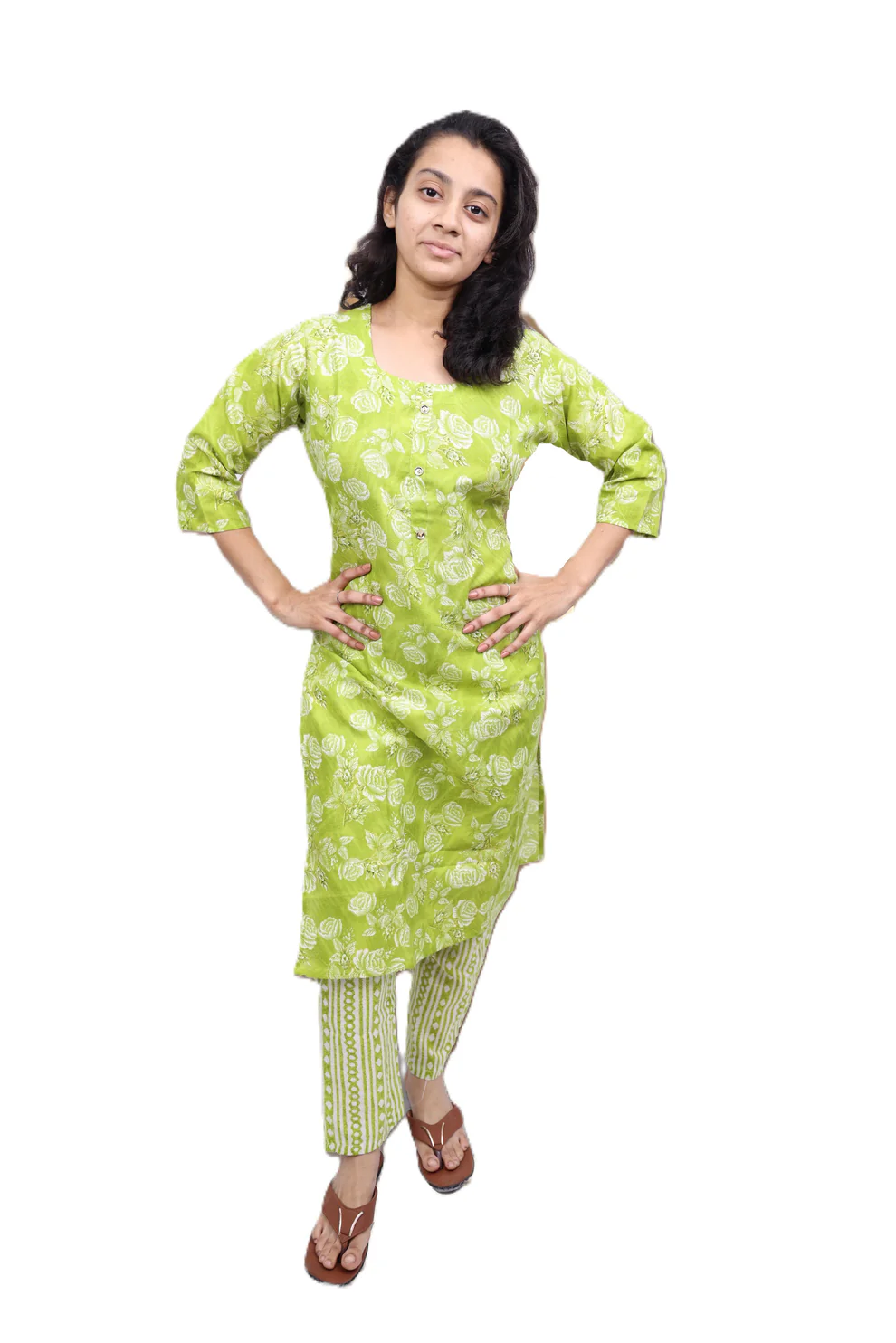 PickCell Floral Print Kurti with Pyajama view 2